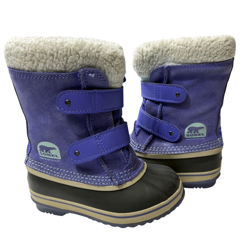 Sorel 1964‎ Pac Strap Winter Snow Boots Purple Girls 13